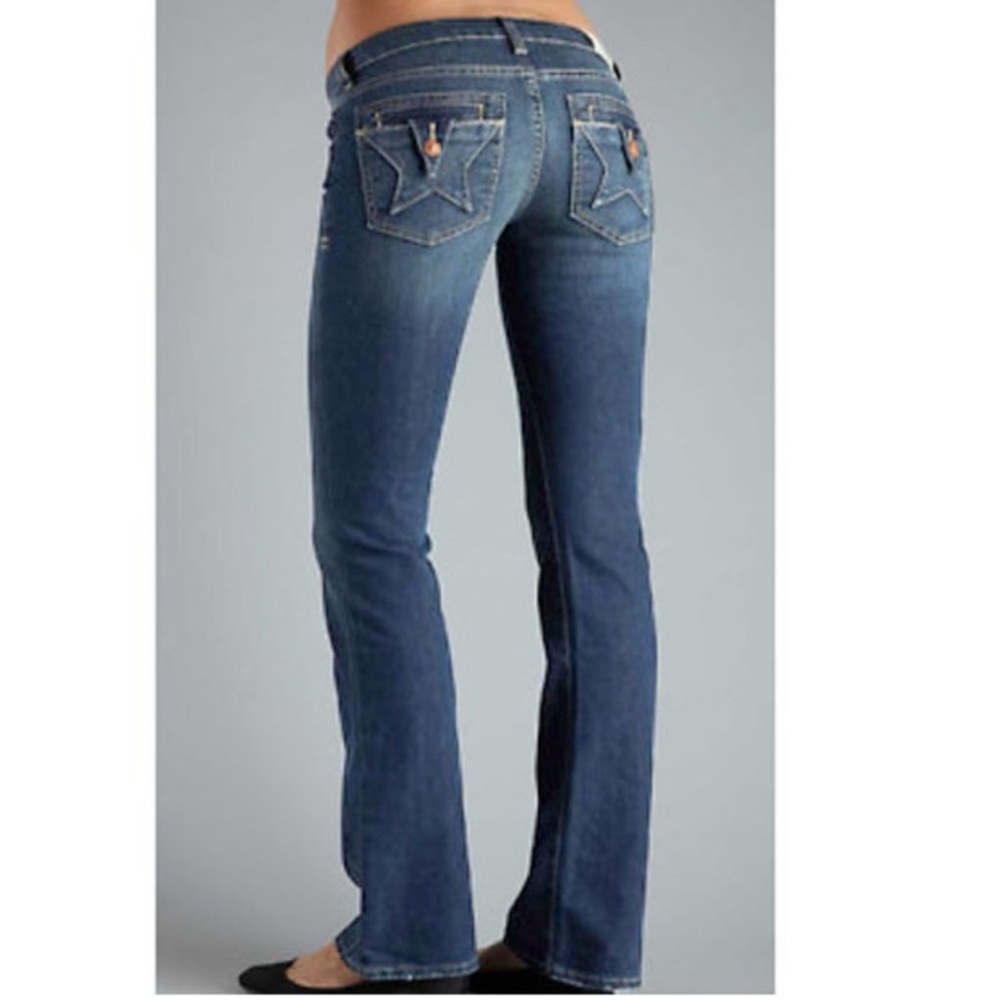 🎉HP🎉 People's Liberation Star Mid Wash Tanya Bootcut Denim Jeans Size 27 EUC